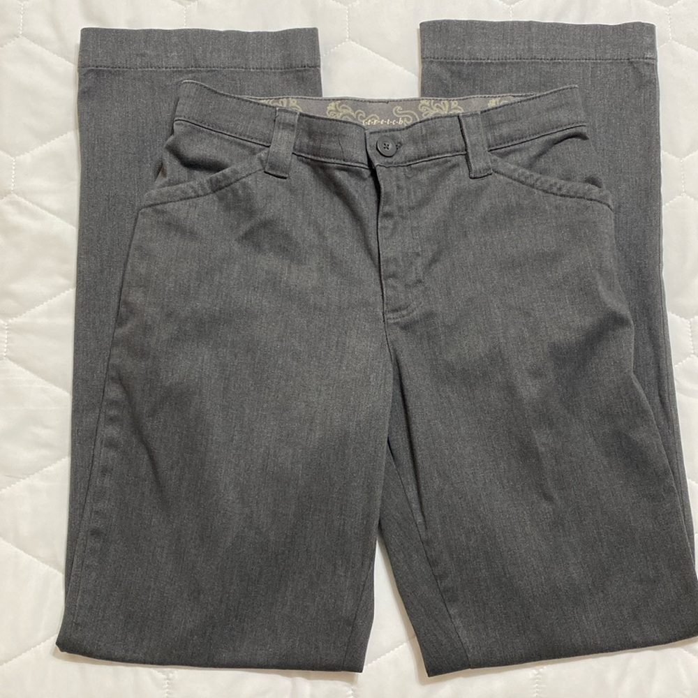 Women's Charcoal Gray Lee Comfort Waistband Straight Leg Pants